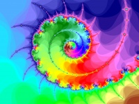 Fractal spiral regnbåge