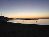 Silhouette de plage de Sunrise Fuengirol
