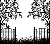 Entrada dos portões de jardim