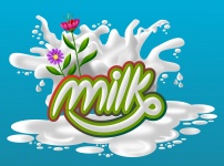 Grafismo sobre o leite