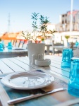 Greek restaurant table