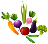 Groupe de légumes et de légumes