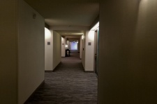 Fundo do corredor do hotel