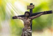 Jesus na cruz da Páscoa