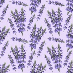 Lavender Flowers Background Pattern