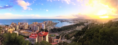 Vista de Málaga desde el castillo de Gib