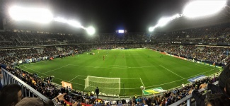 Malaga versus barcelona in La Roseleda