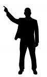 Man Standing And Pointing