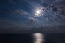Moon, sea and sky