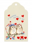 Owl Love Valentine Label