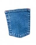 Pocket Denim Jeans Izolované