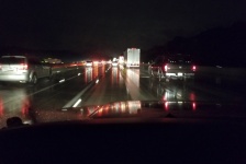 Deštivá Kalifornie dálnice