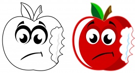 Trauriger Apfel