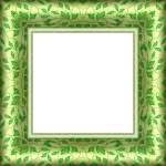 Satin Pattern Picture Frame Lime