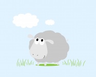Sheep Cartoon Illustration Cute