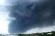 Smoke Cloud Over City Of Durban