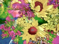 Sunflower Bouquet Background