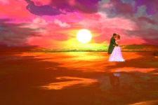 Sunset Beach Wedding schilderij