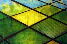 Triangolo sfondo verde