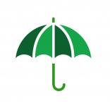 Illustration de parapluie vert Clipart