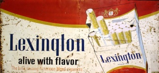 Vintage Sign para una marca de cigarrill