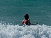 Woman In Ocean Surf
