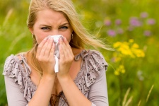 Woman with a hay fever
