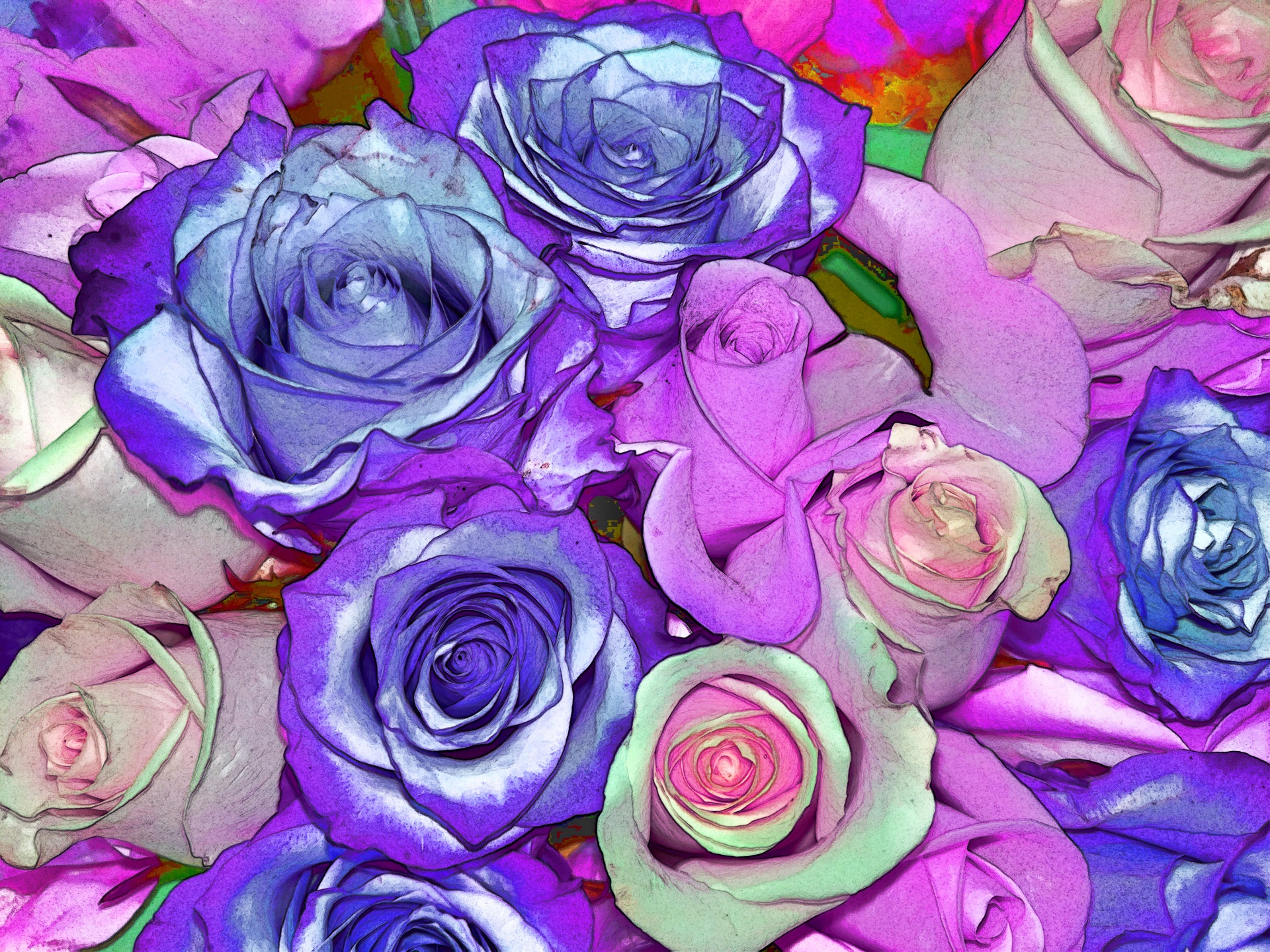 Artistic Roses Background Free Stock Photo - Public Domain Pictures