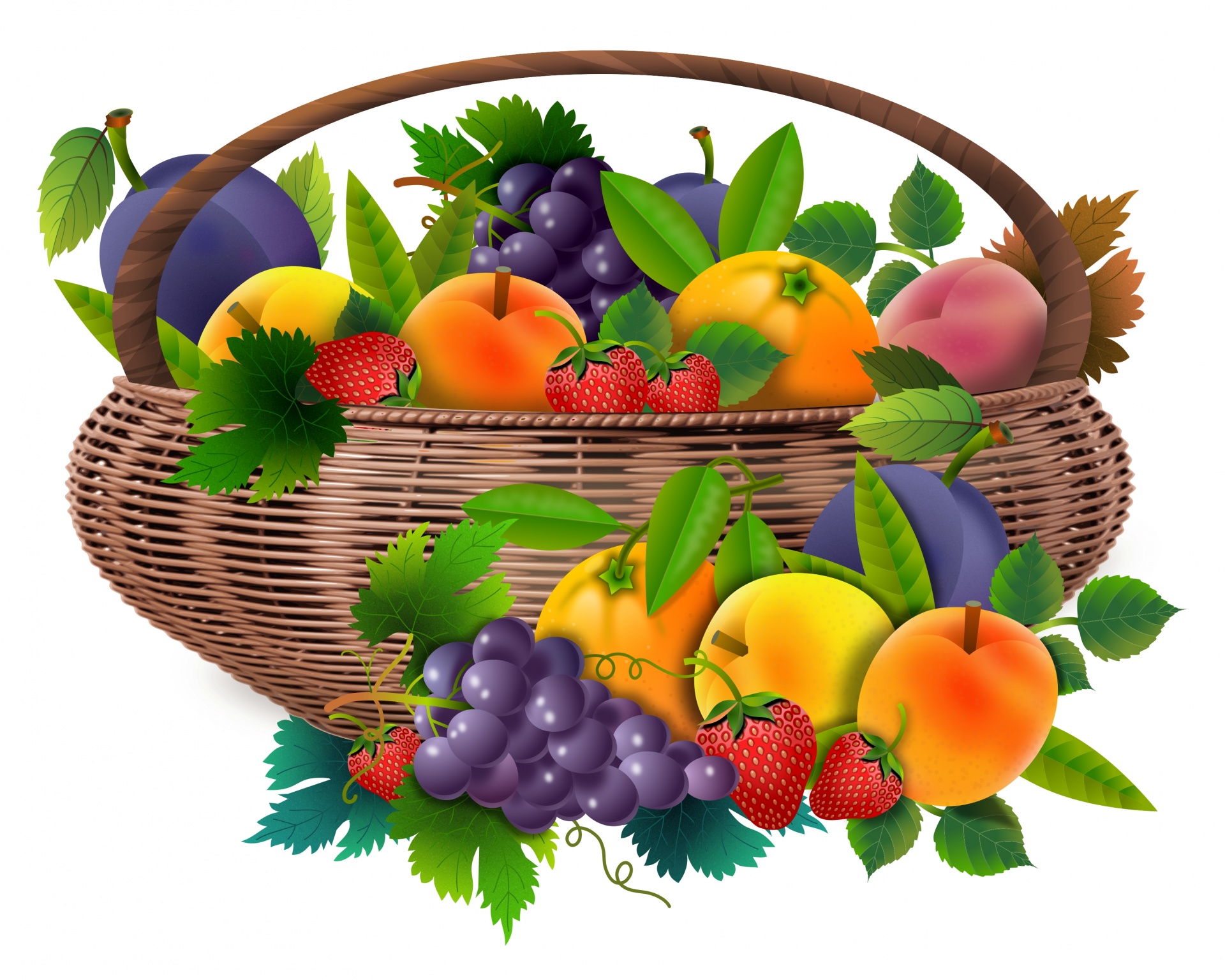 Basket With Fruits Free Stock Photo - Public Domain Pictures