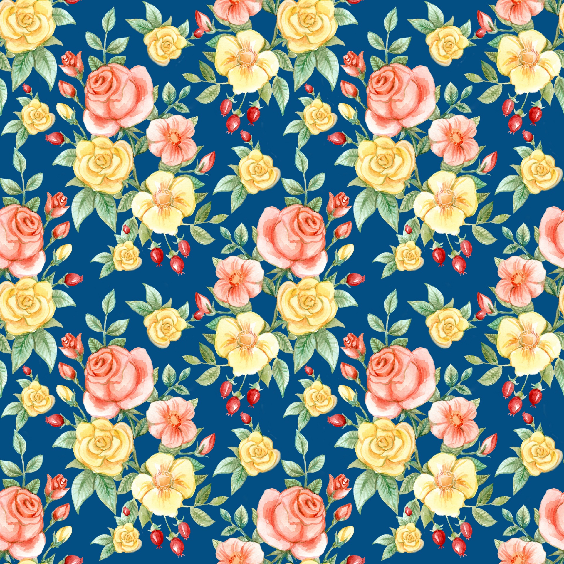 Flowers Watercolor Wallpaper Roses