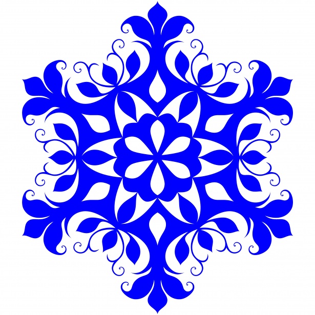 синяя снежинка Бесплатная фотография - Public Domain Pictures