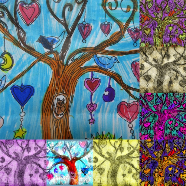 Collage de dibujo de árbol Stock de Foto gratis - Public Domain Pictures