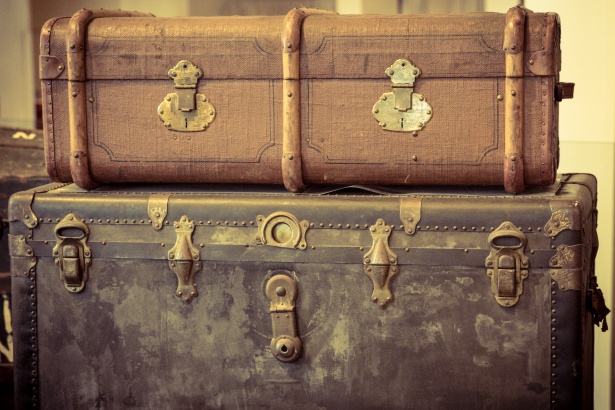 Retro Suitcase Collection Stock Photo - Download Image Now
