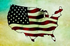 Americká vlajka Vintage pozadí