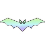 Bat with rainbow body