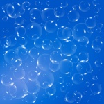 Blauwe bubbels achtergrond