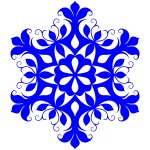 Copo de nieve azul
