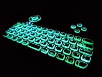 Azerty Tastatur blaue Hintergrundbeleuch