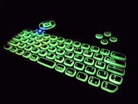 Luz de fundo verde do teclado azerty
