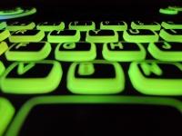 Зеленая подсветка клавиатуры Azerty