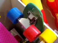 Roues de planche à roulettes colorées