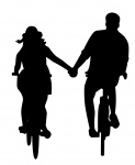 Cuplu, întâlniri, ciclu, bicicletă, dist