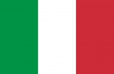 Bandiera dell'Italia sullo sfondo