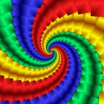 Spirale di colori frattali