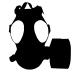 Máscara de gas, guerra, viejo, protecció