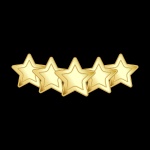 Cinco estrelas douradas