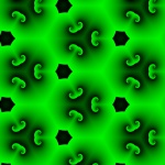 Spirale del triangolo nero verde