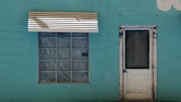 Grunge window and door