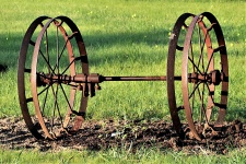 Old Seed Planter Spoke Wheels