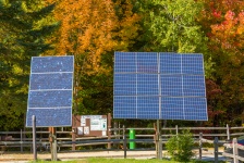 Fotovoltaické panely na podzim